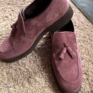 Hush Puppies Women’s Suede Purple Loafers size 7
